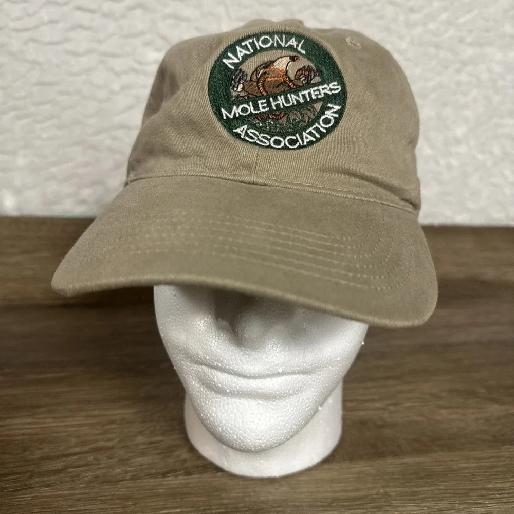 National Mole Hunters Association Hat Port & Company Khaki Adjustable Cap